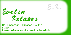 evelin kalapos business card